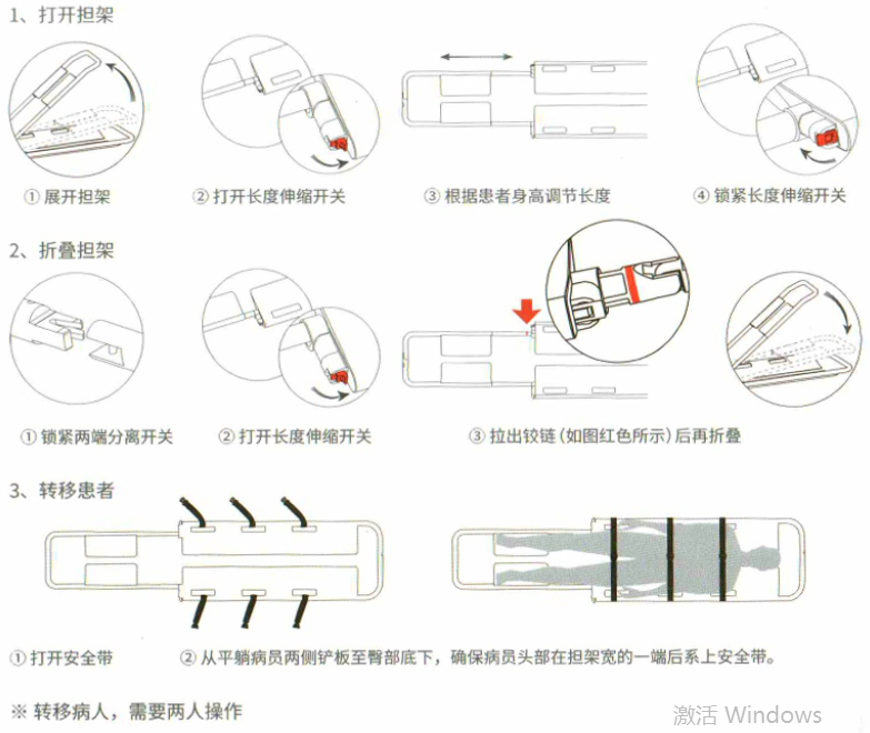 全碳纤维救护担架